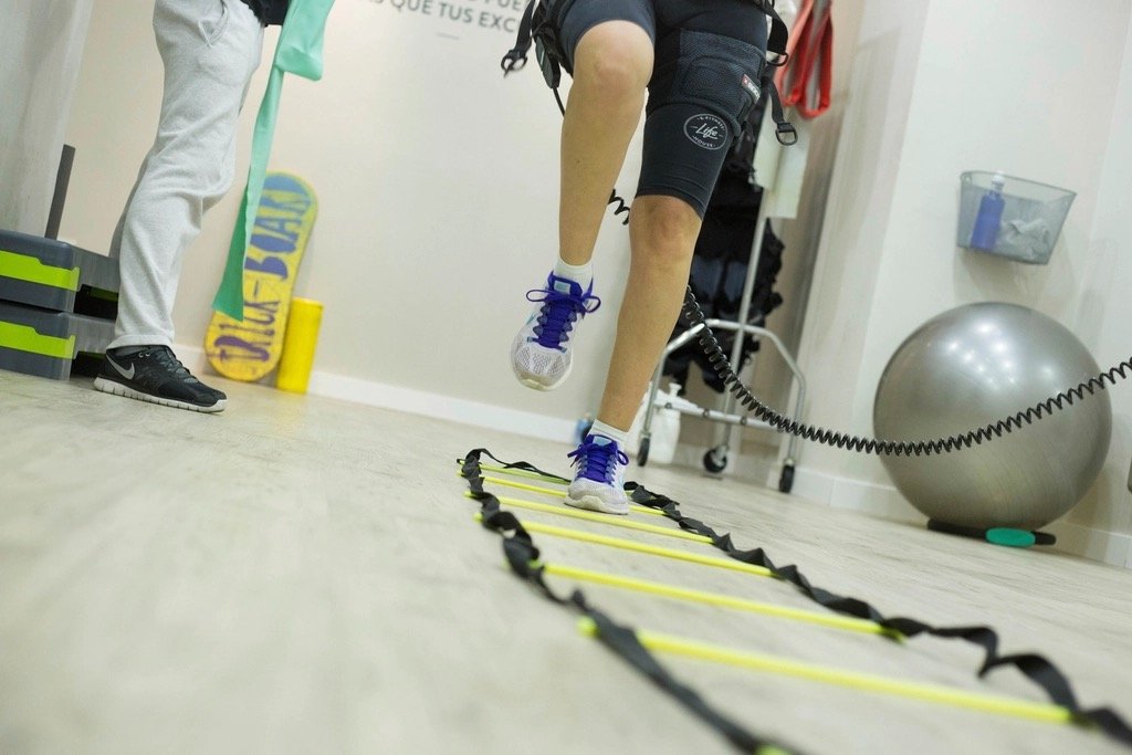 Fisioterapia motora — exercício de reabilitação